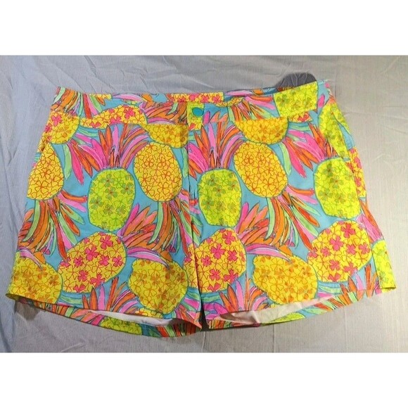 Chubbies Shorts Men Size 2XL The Hooligans Neon Pineapple Mesh Lined Swim Trunks - Picture 1 of 5